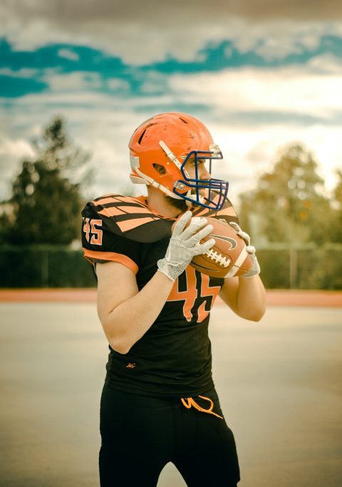 Catching a football